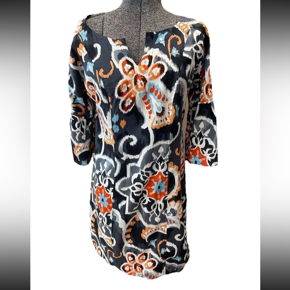 Uncle frank made in USA size small ladies Aztec print boho‎ ruffle sleeve dress